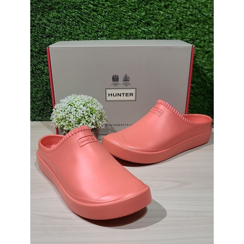 Hunter in/Out Bloom Algae Foam Clogs / Persimmon Pink US Women's 11 NEW